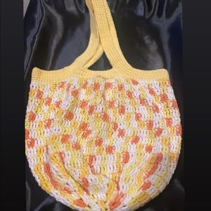 Colorful handmade one of a kind tote bag. 100% cotton